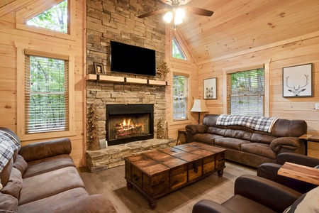 BeauJax Cabin - Entry Level Living Room