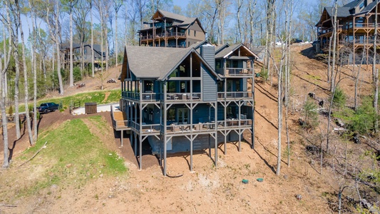 Mountain Air - Aerial Back View of Property