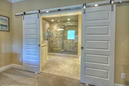 Jump Right In- Master bedroom access to the master bathroom suit