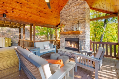 Hawksnest -  Outdoor Fireplace