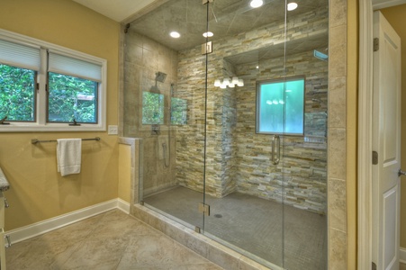 Jump Right In- Master bathroom walk in tile shower