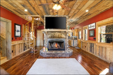 Dandelion Delight - Family Room Fireplace