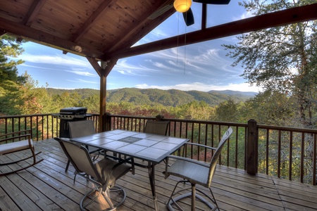 The Good Place- Entry level deck outdoor dining area