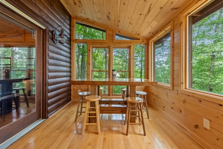 Sunset in the Mountains - Sunroom 2nd Dining Area View