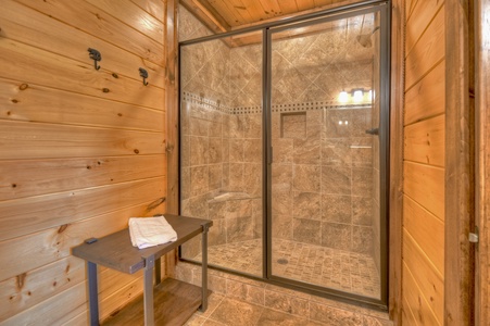 Woodsong - Lower Level Queen Bathroom Shower