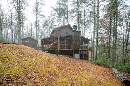 Storybook Hideaway: Back of Cabin