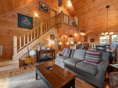 Soaring Hawk Lodge - Entry Level Living Room