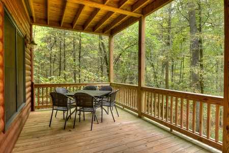 Stoney Creek Retreat - Lower Level Deck Dining Table