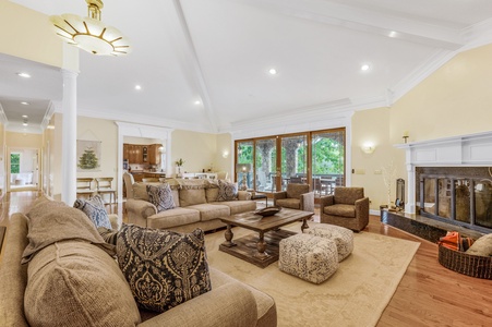 Blue Ridge Lakeside Chateau - Living Room