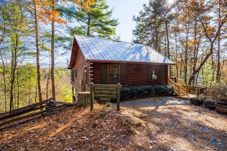 Hog Heaven  - Main Entrance to Cabin from Driveway