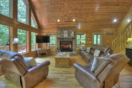 Anchors Away - Family Room fireplace