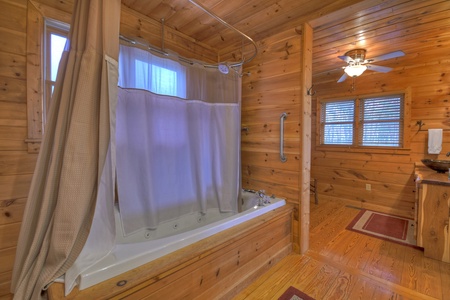 Amazing View-  Upstairs Master bathroom with a soaker tub/shower combo