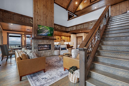 All In - Entry Level Living Room's staircase