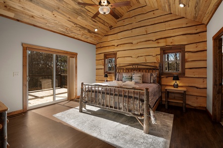 The Peaceful Meadow Cabin- Entry Level Primary King Bedroom