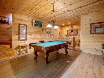 Hillside Hideaway - Lower Level Game Room with Bar Area