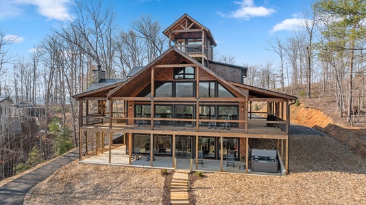 Big Top of Blue Ridge: Back View of Cabin