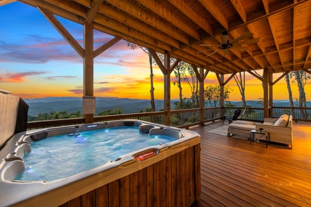 T1 Hot Tub at Dusk