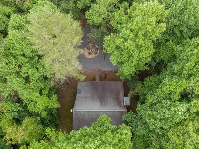 Lazy Bear Cove- Over head view of the cabin