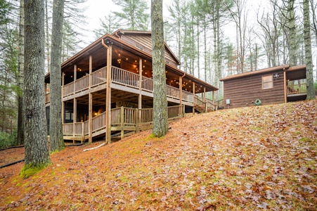 Storybook Hideaway: Back of Cabin