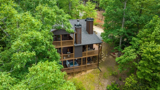 Stargazer - Aerial View of Cabin