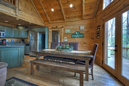 View From The Top- Dining room area with kitchen view