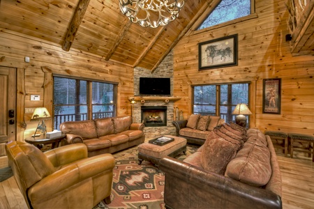 Sassafras Lodge- Living room area