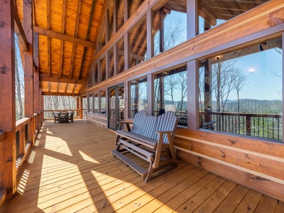 Tranquil Escape of Blue Ridge - Entry Level Deck Glider Seating
