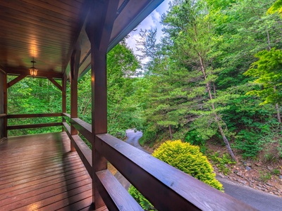 Babbling Brook -Entry Deck Driveway View