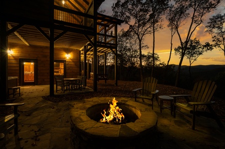 Eagle Ridge - Fire Pit at Dusk