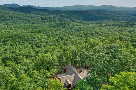 A Perfect Day- Aerial long range mountain views