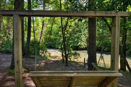 A Whitewater Retreat - Bench Swing View of Fightingtown Creek
