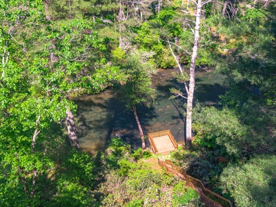 A Little Stoney River - Aerial View of River Deck