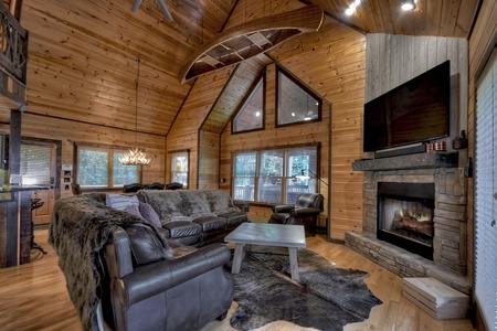 Hemptown Heights- Living room with ceiling perspective