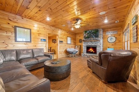 Sunset in the Mountains - Lower-Level Living Room