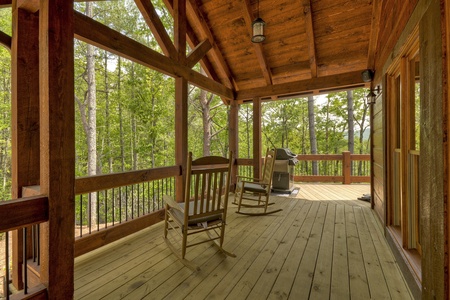 Vista Rustica- Deck views with rocking chairs