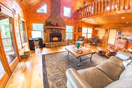 White Rock - Living Room and Fireplace