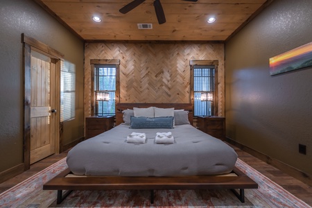 Highland Escape- Lower level master bedroom