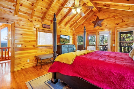 Panoramic Paradise: Upper Level Master Bedroom