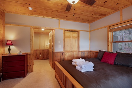 Golden Getaway: Lower Level Guest Queen Bedroom