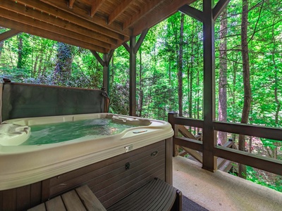 Babbling Brook- Lower Deck Hot Tub