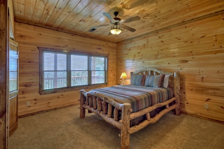 Grand Bluff Retreat- Lower level queen bedroom