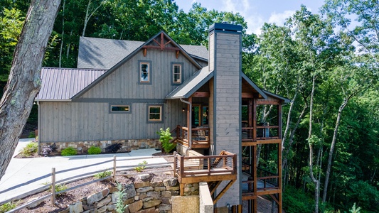 All Decked Out- Aerial side view of the cabin