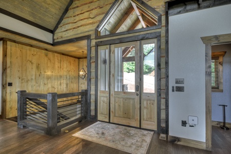 New Heights- Entryway view to the cabin