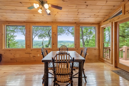 Sunset in the Mountains - Sunroom Dining Area View