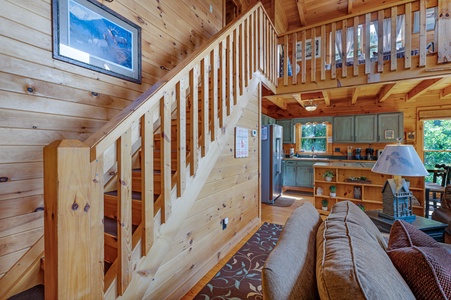 The Stickhouse - Entry Level Living Room Staircase