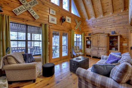 All Aboard- Main level living room area
