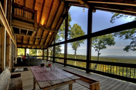 The Vue Over Blue Ridge- Outdoor dining seating mountain views