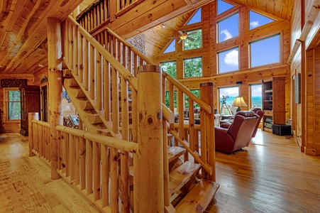 Peacock Chalet- Staircase for Upper Level