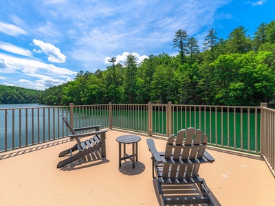 Misty Trail Lakehouse- Upper level dock view