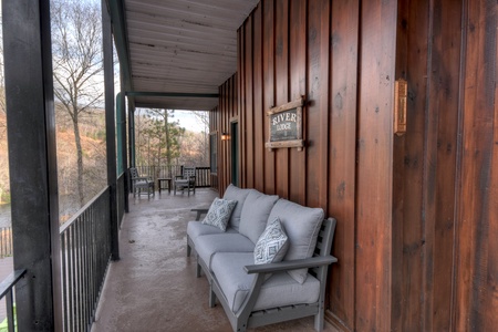 River Lodge- Outdoor furniture overlooking the river